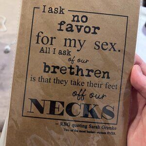 Journal with RBG quote